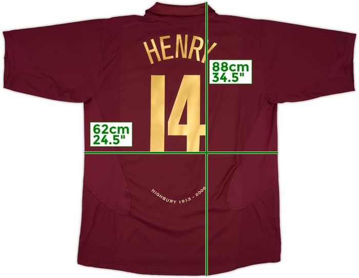 2005-06 Arsenal Home Shirt Henry #14 - 9/10 - (XXL)