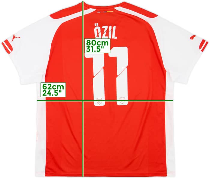 2014-15 Arsenal Home Shirt Ozil #11 - 9/10 - (XXL)