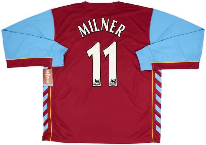 2005-06 Aston Villa Home L/S Shirt Milner #11 (XL)