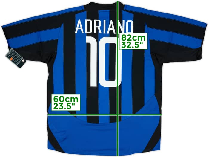 2003-04 Inter Milan Player Issue Home Shirt Adriano #10 (XL)