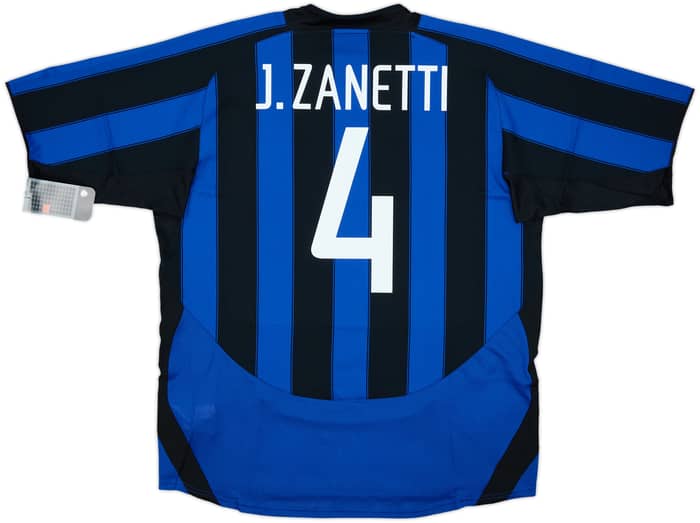 2003-04 Inter Milan Player Issue Home Shirt J.Zanetti #4 (XL)