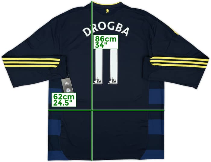 2009-10 Chelsea Player Issue Away L/S Shirt Drogba #11 (XXL)