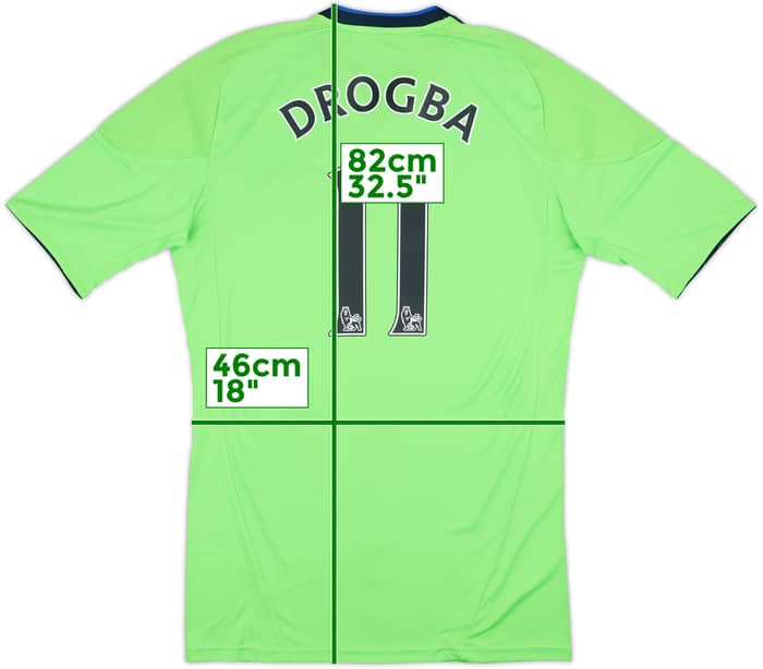 2010-11 Chelsea Player Issue TechFit Third Shirt Drogba #11 (XL)