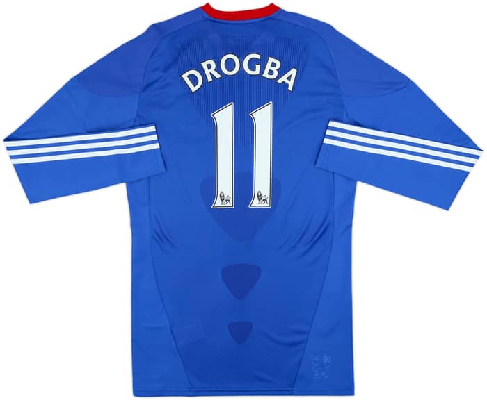 2010-11 Chelsea Player Issue TechFit Home L/S Shirt Drogba #11 (XL)