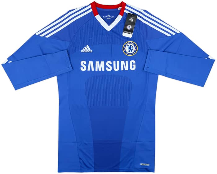 2010-11 Chelsea Player Issue TechFit Home L/S Shirt Drogba #11 (XL)