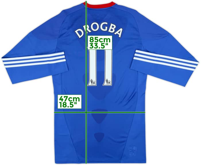 2010-11 Chelsea Player Issue TechFit Home L/S Shirt Drogba #11 (XL)