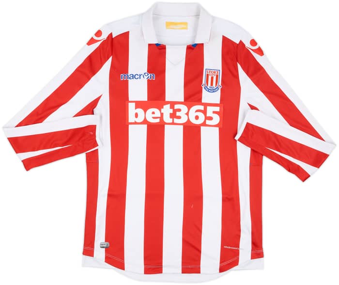 2016-17 Stoke City Home L/S Shirt Crouch #25 - 6/10 - (L)