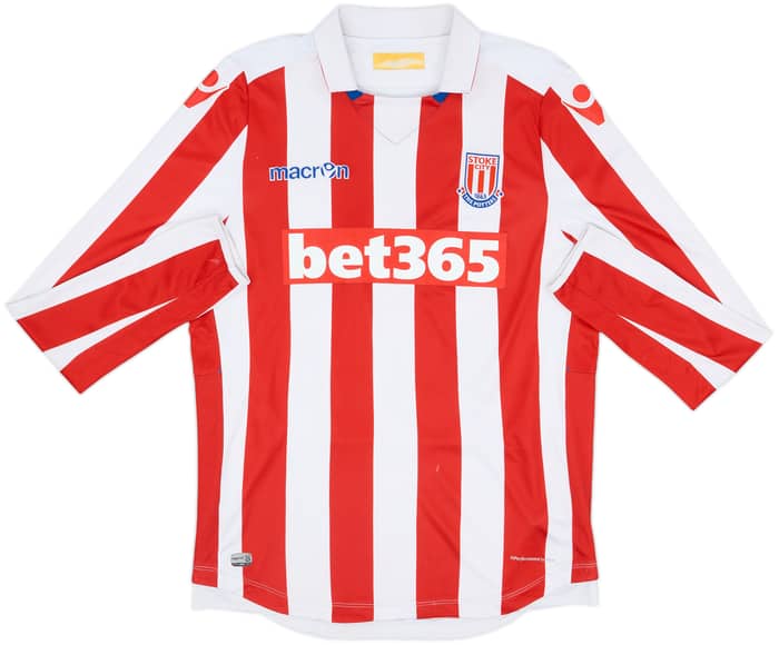 2016-17 Stoke City Home L/S Shirt Crouch #25 - 6/10 - (L)