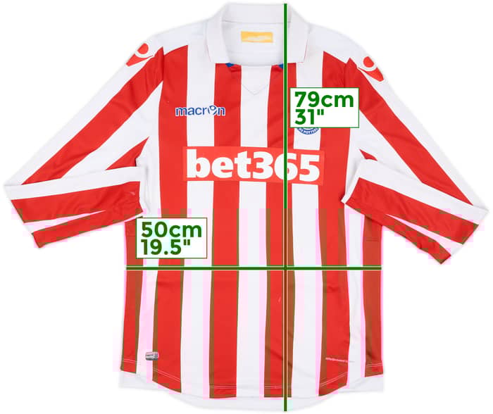 2016-17 Stoke City Home L/S Shirt Crouch #25 - 6/10 - (L)