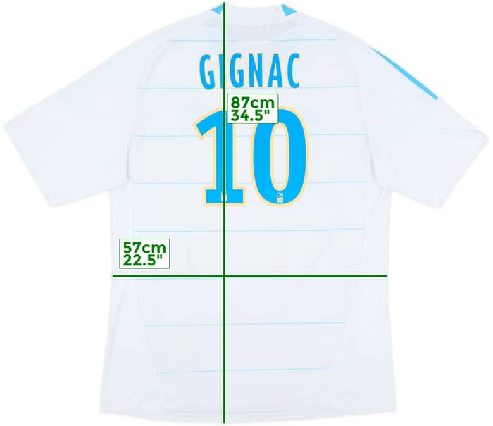 2010-11 Olympique Marseille Home Shirt Gignac #10 - 7/10 - (XL)