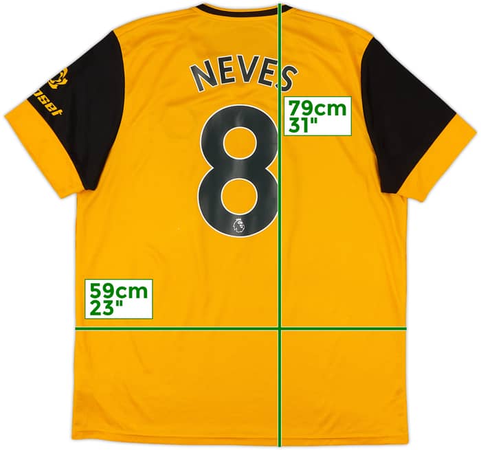2020-21 Wolves Home Shirt Neves #8 - 5/10 - (XL)