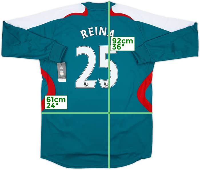 2007-08 Liverpool Player Issue GK Shirt Reina #25 (XL)