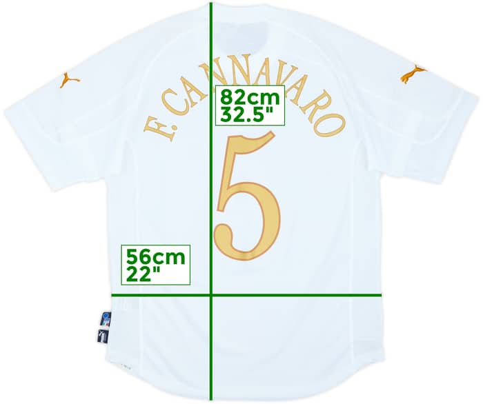 2004-06 Italy Away Shirt F.Cannavaro #5 (XL)