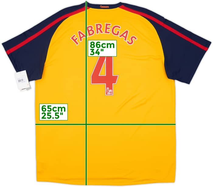 2008-09 Arsenal Away Shirt Fabregas #4 (XXL)