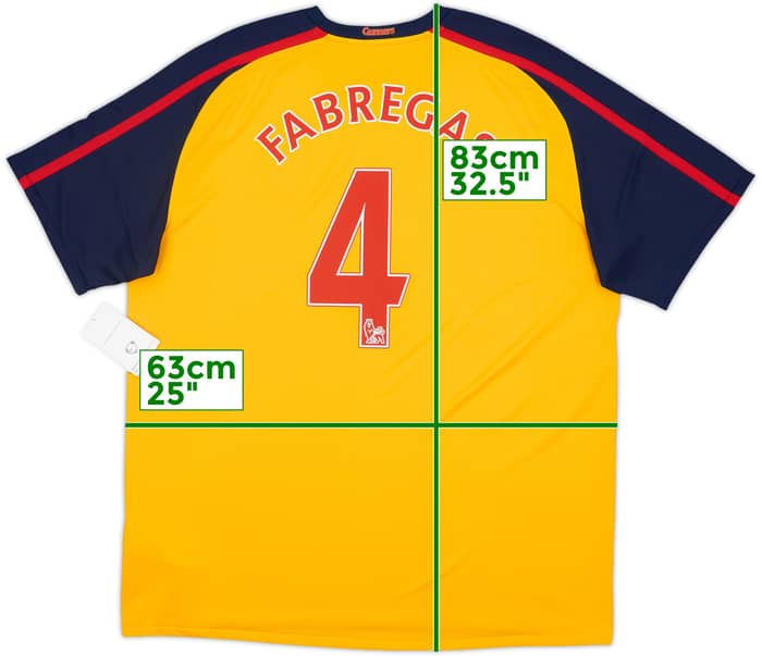 2008-09 Arsenal Away Shirt Fabregas #4 (XL)