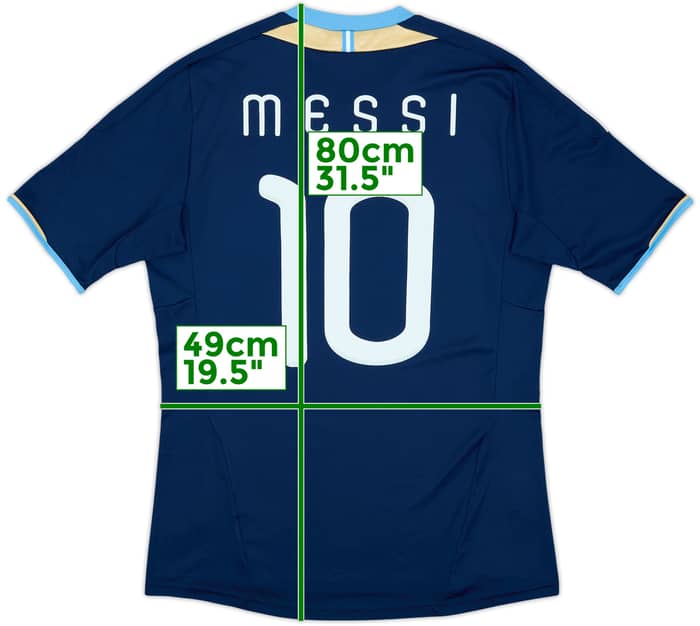2011-13 Argentina Away Shirt Messi #10 - 5/10 - (M)