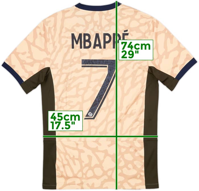 2023-24 Paris Saint-Germain Fourth Shirt Mbappe #7 - 8/10 - (S)