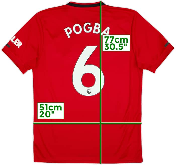 2019-20 Manchester United Home Shirt Pogba #6 - 7/10 - (M)