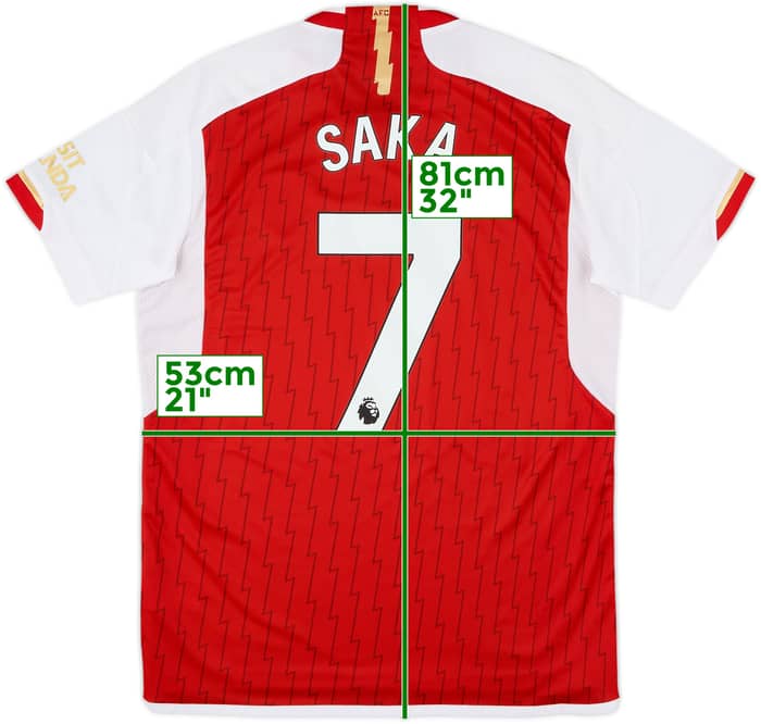 2023-24 Arsenal Home Shirt Saka #7 - 6/10 - (L)