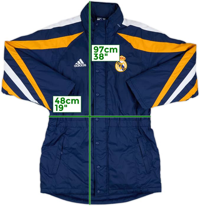 1997-98 Real Madrid adidas Padded Bench Coat - 10/10 - (S)