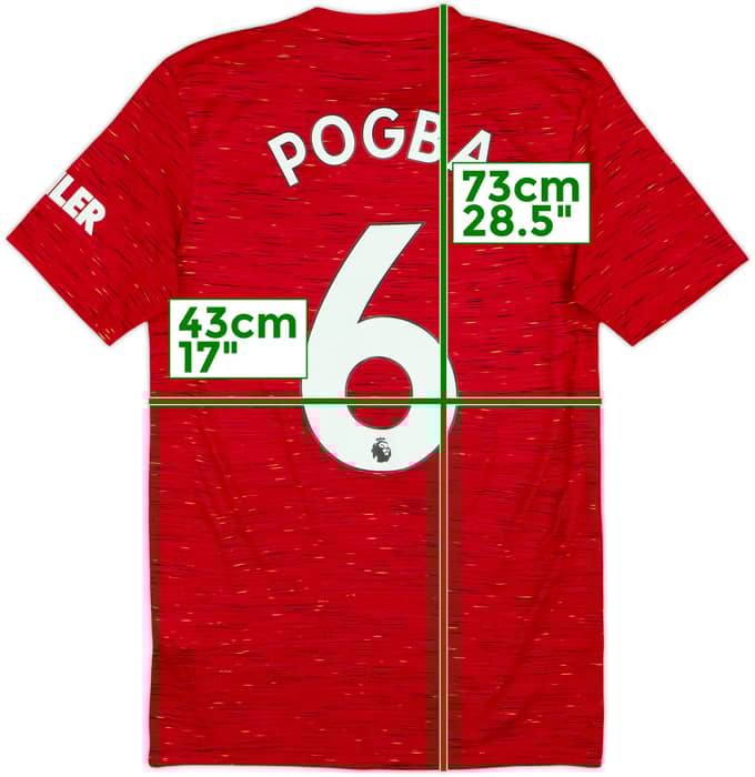 2020-21 Manchester United Home Shirt Pogba #6 - 8/10 - (XS)