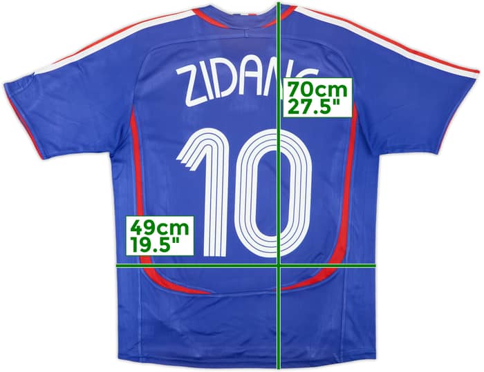 2006-07 France Home Shirt Zidane #10 - 6/10 - (XL.Boys)