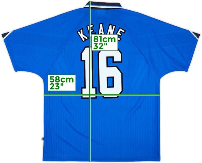 1996-98 Manchester United Third Shirt Keane #16 - 7/10 - (XL)