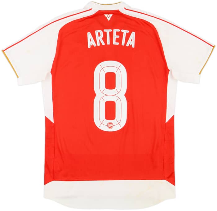 2015-16 Arsenal Home Shirt Arteta #8 - 6/10 - (M)