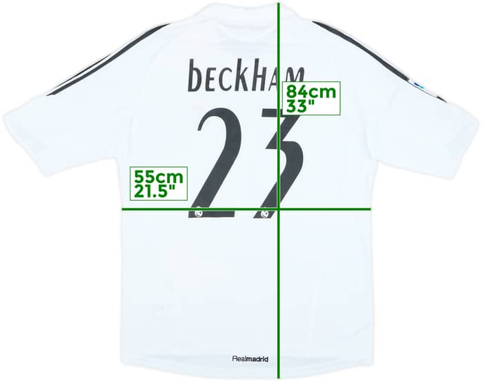 2005-06 Real Madrid Home Shirt Beckham #23 - 6/10 - (L)