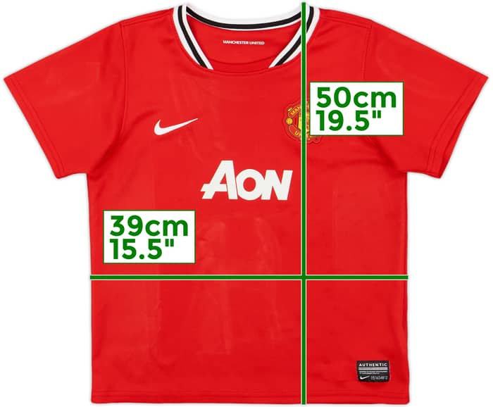 2011-12 Manchester United Home Shirt - 7/10 - (7-8 Years)