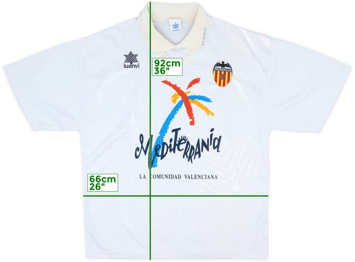 1993-94 Valencia Home Shirt - 8/10 - (XL)