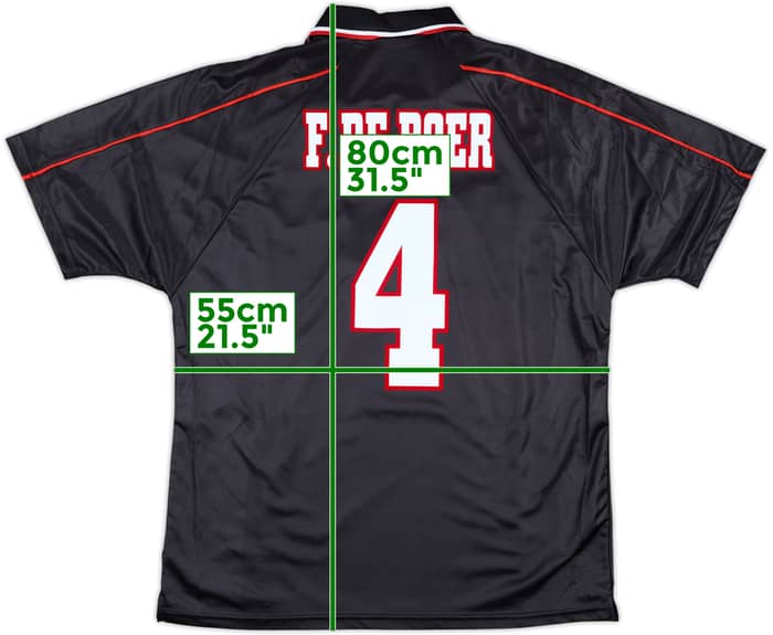 1998-99 Ajax Away Shirt F.De Boer #4 - 8/10 - (L)