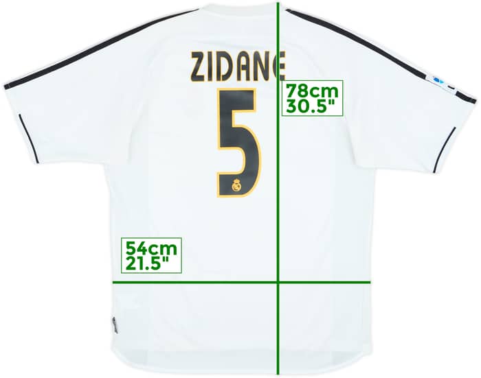 2003-04 Real Madrid Home Shirt Zidane #5 - 6/10 - (L)