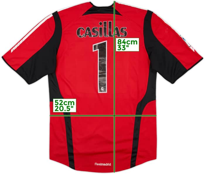 2005-06 Real Madrid GK S/S Shirt Casillas #1 - 6/10 - (M)