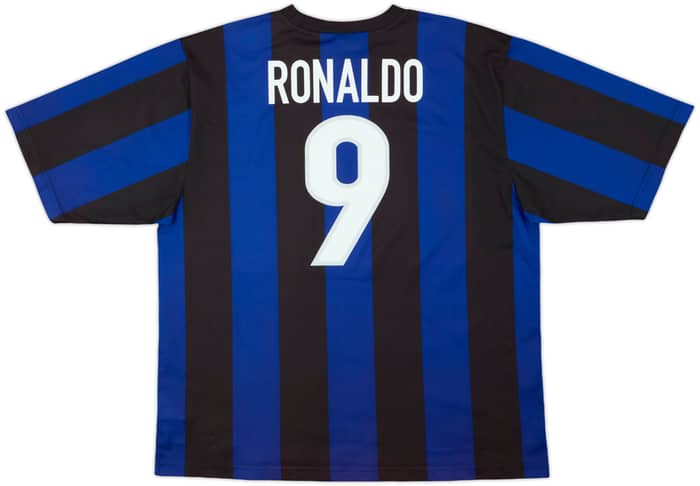 1999-00 Inter Milan Basic Home Shirt Ronaldo #9 - 8/10 - (XL)