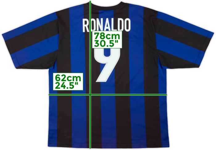 1999-00 Inter Milan Basic Home Shirt Ronaldo #9 - 8/10 - (XL)