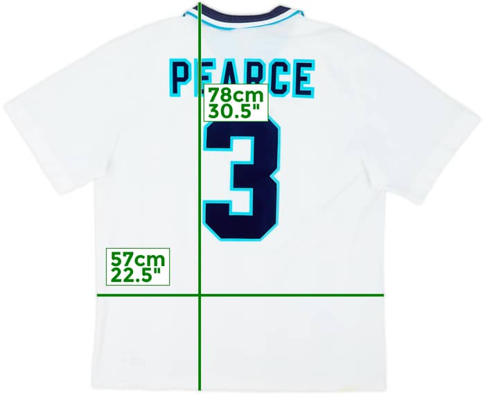 1995-97 England Home Shirt Pearce #3 - 6/10 - (XL)
