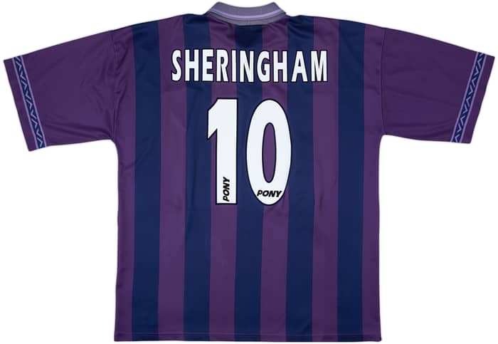 1995-97 Tottenham Away Shirt Sheringham #10 - 7/10 - (XL)