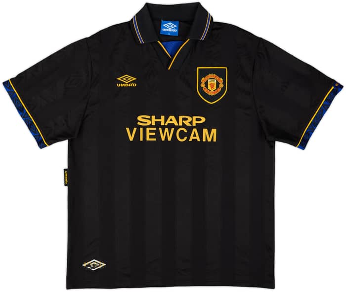 1993-95 Manchester United Away Shirt Cantona #7 - 9/10 - (XL)