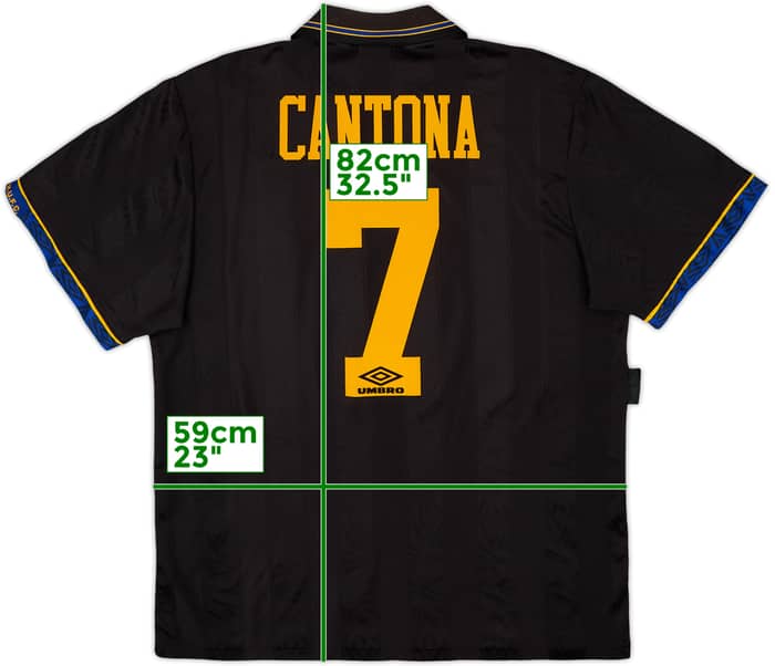 1993-95 Manchester United Away Shirt Cantona #7 - 8/10 - (XL)