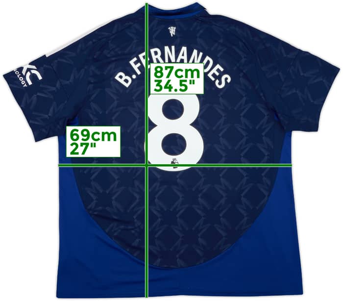 2024-25 Manchester United Away Shirt B.Fernandes #8 - 10/10 - (3XL)