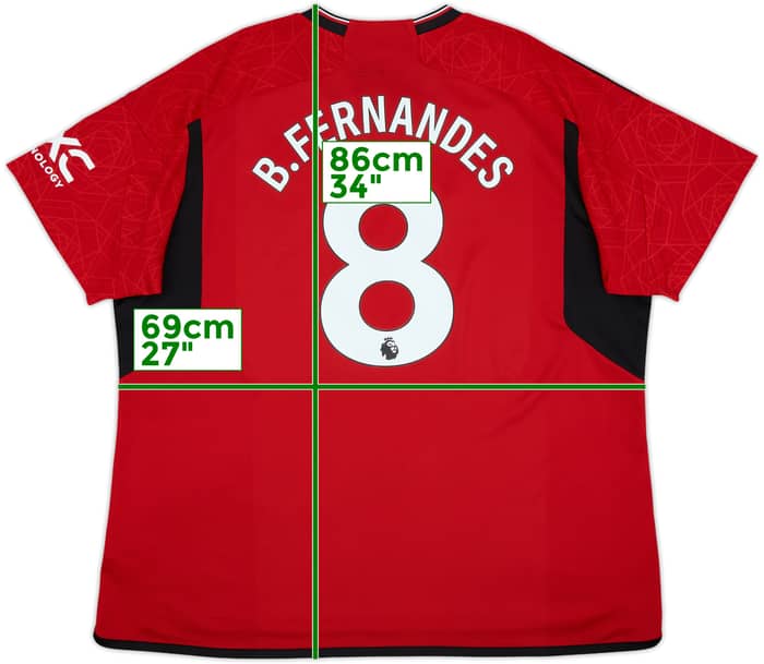 2023-24 Manchester United Home Shirt B.Fernandes #8 - 9/10 - (3XL)