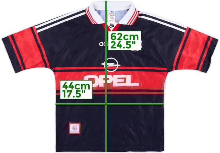 1997-99 Bayern Munich Home Shirt - 8/10 - (Y)