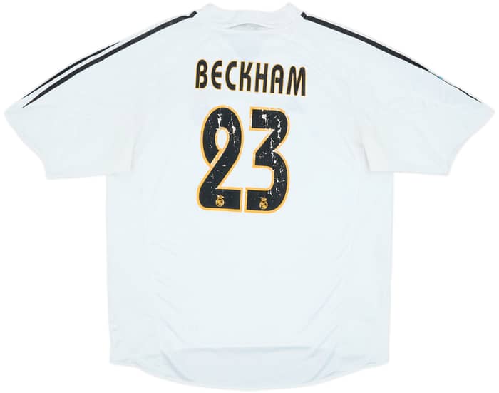 2004-05 Real Madrid Home Shirt Beckham #23 - 3/10 - (XL)