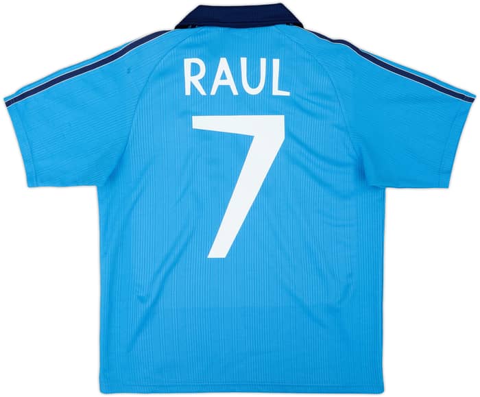 1999-00 Real Madrid Third Shirt Raul #7 - 8/10 - (XL.Boys)