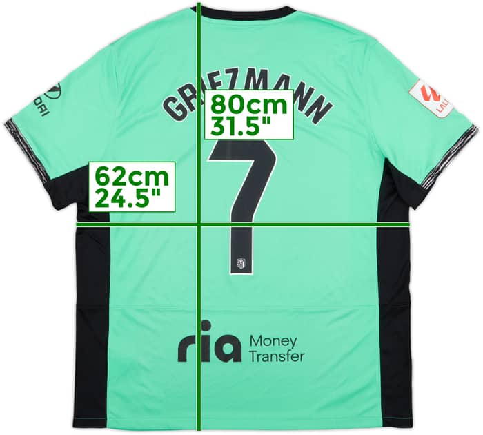 2023-24 Atletico Madrid Third Shirt Griezmann #7 - 9/10 - (XXL)