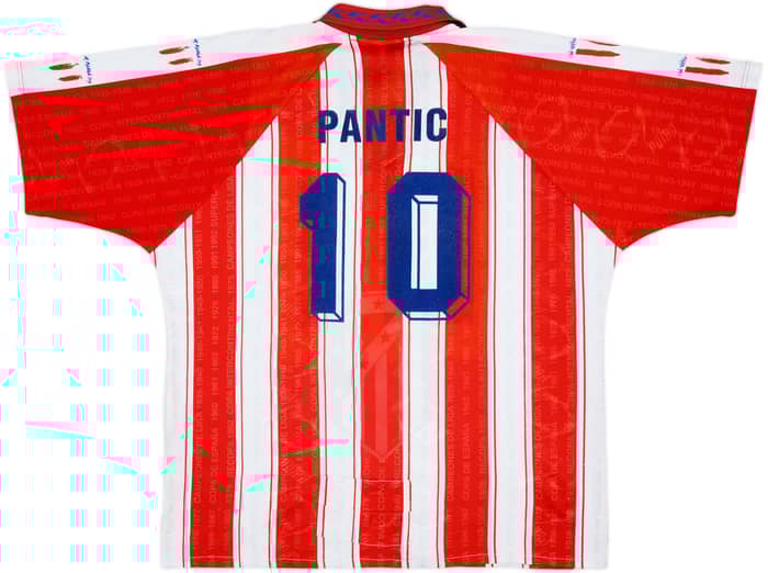 1995-96 Atletico Madrid Home Shirt Pantic #10 - 4/10 - (XXL)