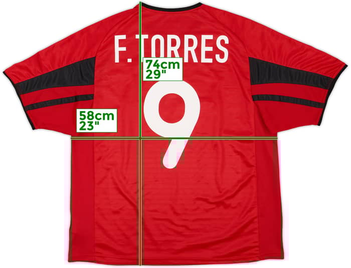 2001-02 Atletico Madrid Away Shirt F.Torres #9 - 8/10 - (L)