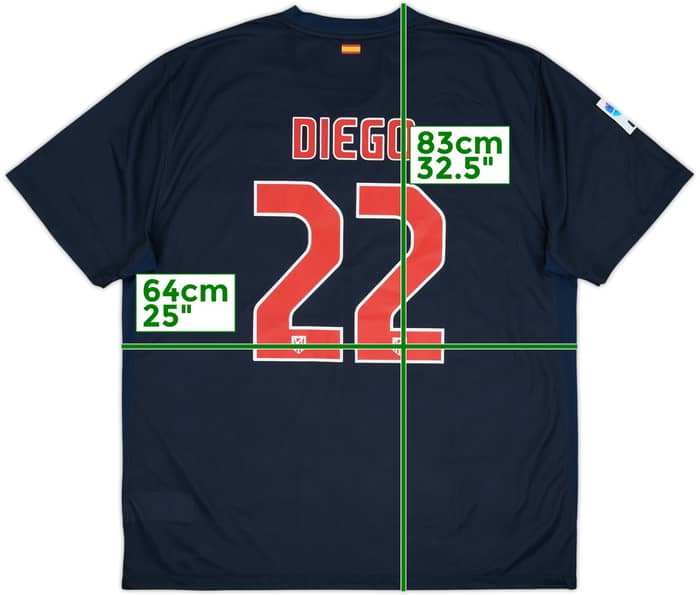 2011-12 Atletico Madrid Away Shirt Diego #22 - 8/10 - (XXL)
