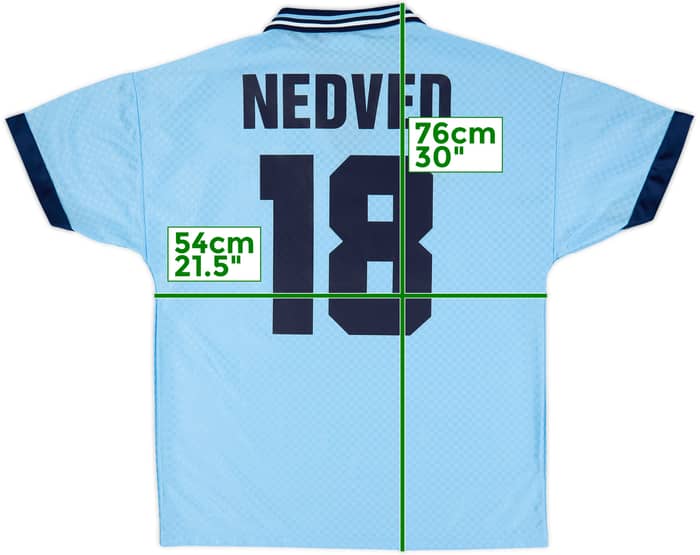 1996-97 Lazio Home Shirt Nedved #18 - 8/10 - (M)